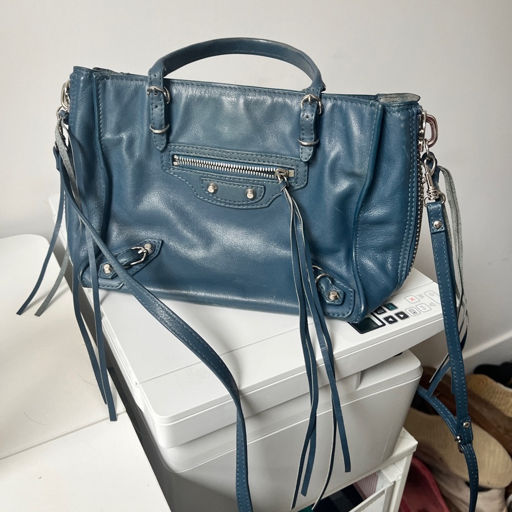 Y2K Balenciaga Neo Classic City Bag Silver Hardware and Tassels